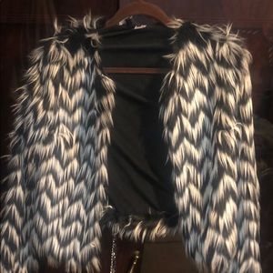h&m fur jacket